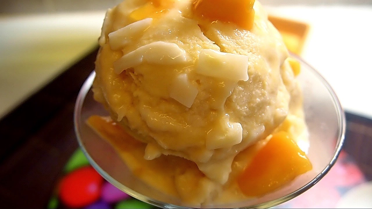 Tagalog Kitchen Easy Homemade Macapuno Mango Ice Cream