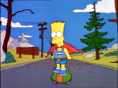 Bart El Temerario LOS Simpsons latinos, Homero en Patinetas en skate