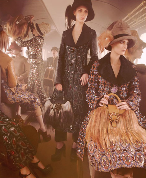 Supermodels by Steven Meisel for Louis Vuitton Fall Winter 2013