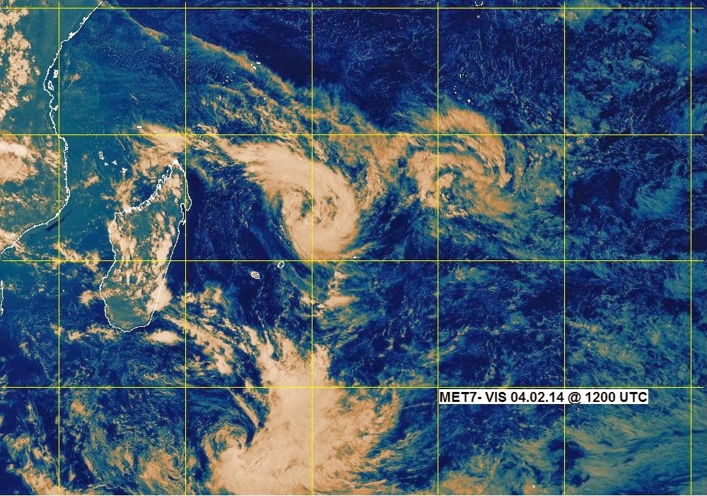 Image satellite de la dépression tropicale n°10 (saison 20132014)