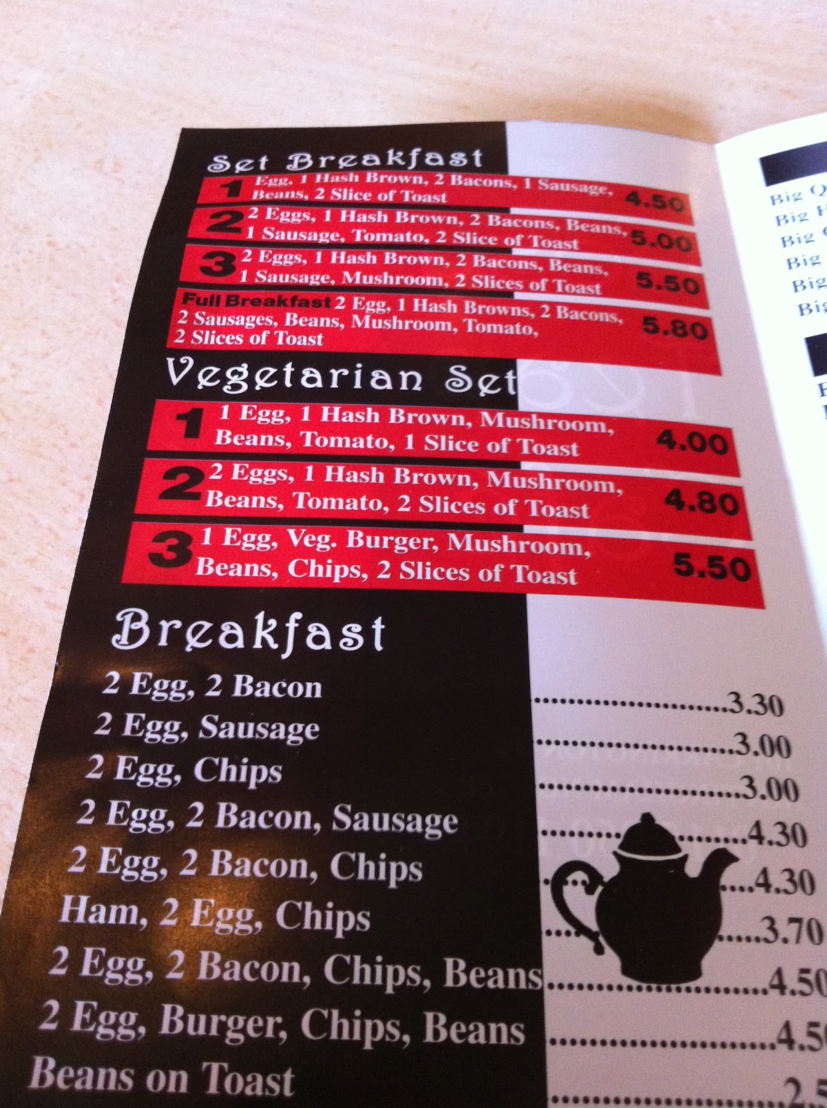 The Fry up Inspector The Cosy Teapot Nottingham