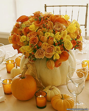 Hearts & Flowers: Decorating For Your Wedding Day: White Pumpkin