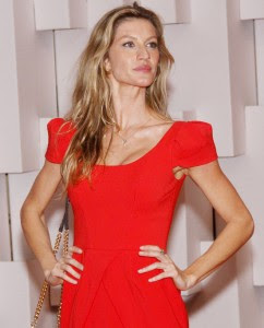gisele bundchen red dress