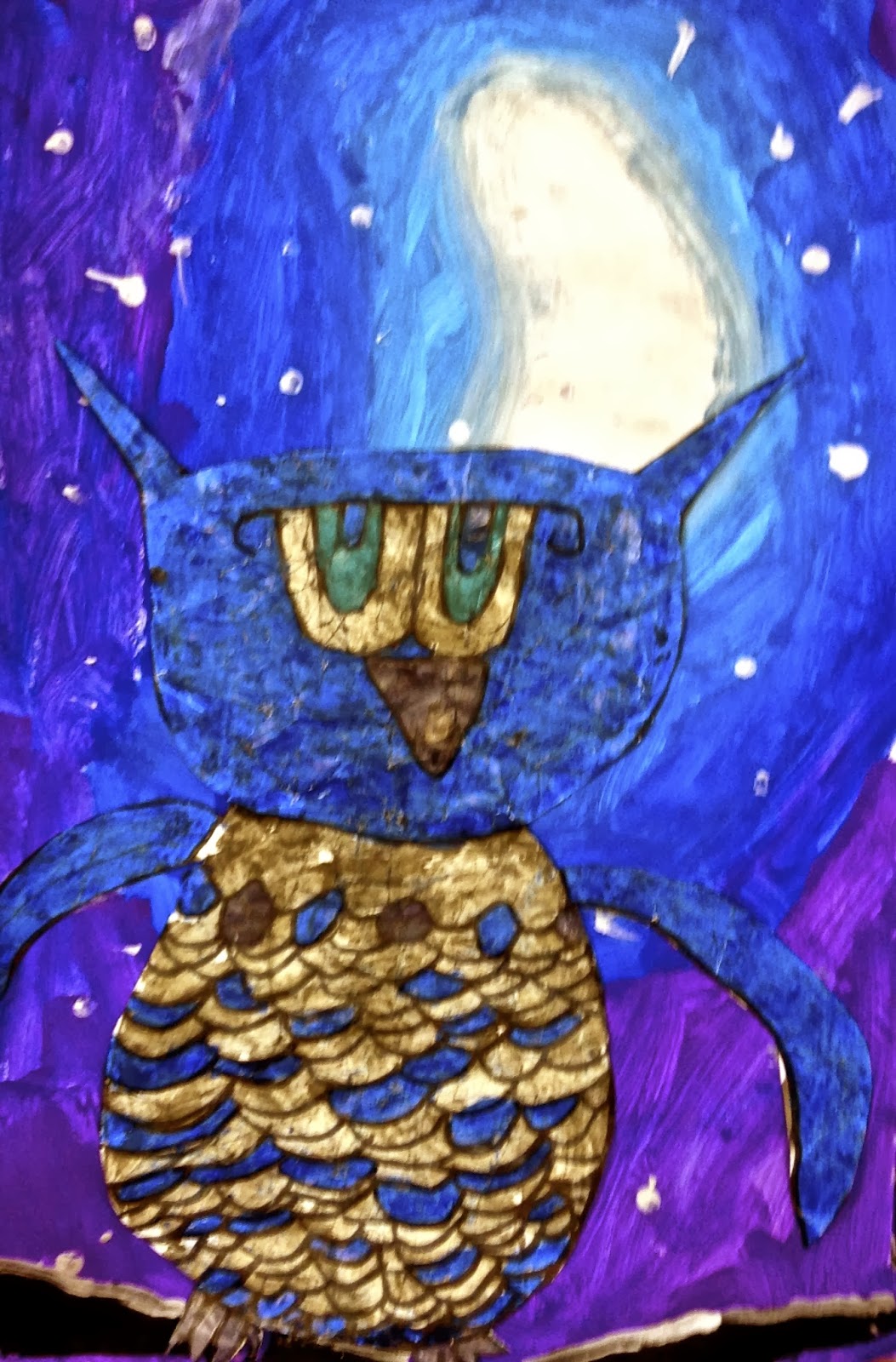 Art. Eat. Tie Dye. Repeat. 3rd Grade Owl Batik