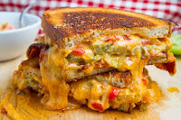 sandwich with Bacon and Fried Green Tomato Pimento Grilled Cheese