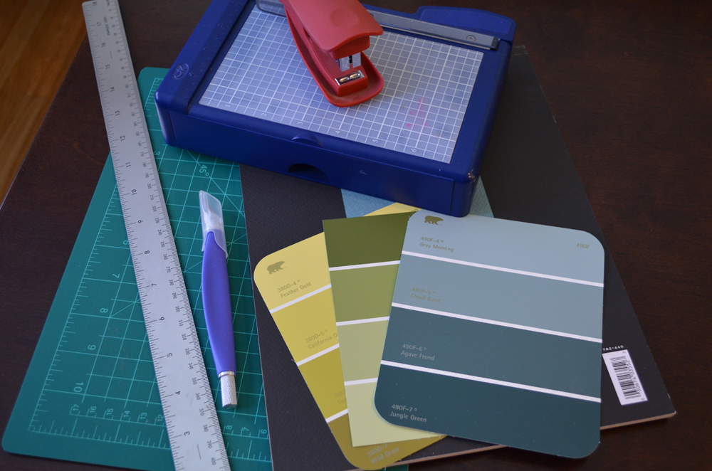 Sewing Barefoot paint swatch notebooks