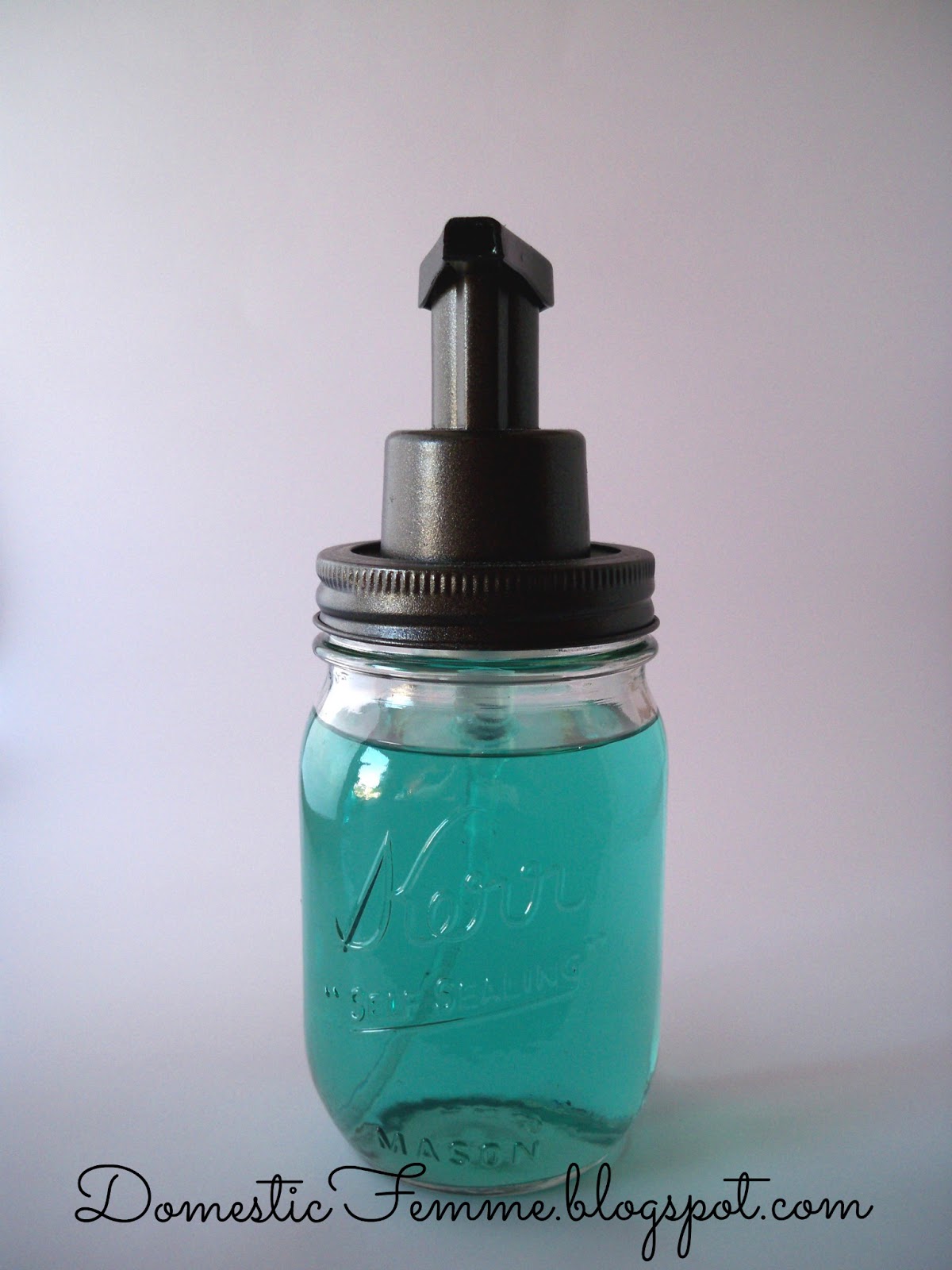 Domestic Femme DIY Mason Jar Foaming Soap Dispenser