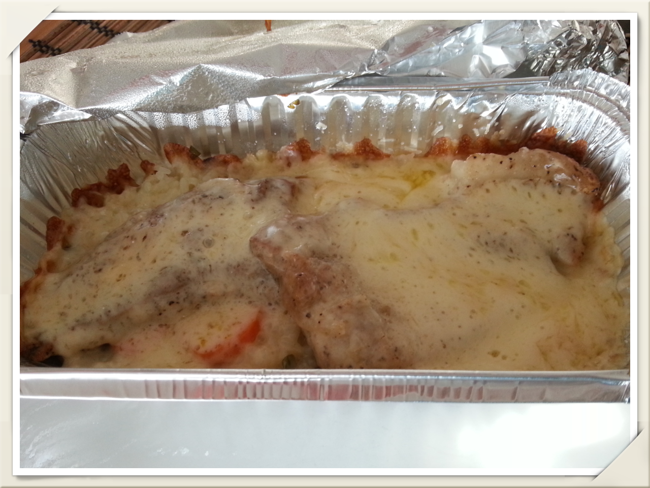 Hani's Kitchen Baked Cheese Rice with Fish Fillets