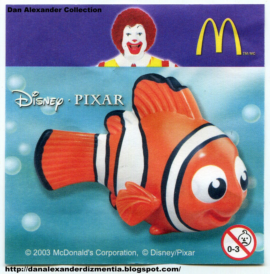 McDonalds Happy Meal Toy 2003 Disney Finding Nemo PLASTIC Toys