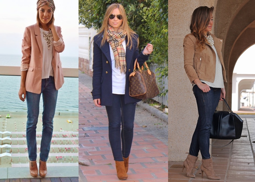 bota cano curto marrom look