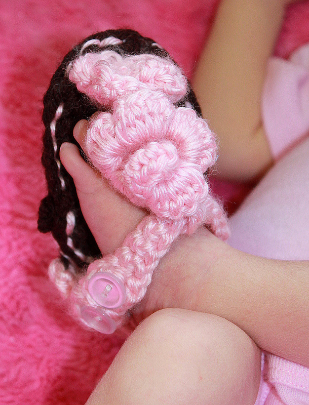 Introducing Tiffanys Crochet Creations: Orchid Baby Sandals