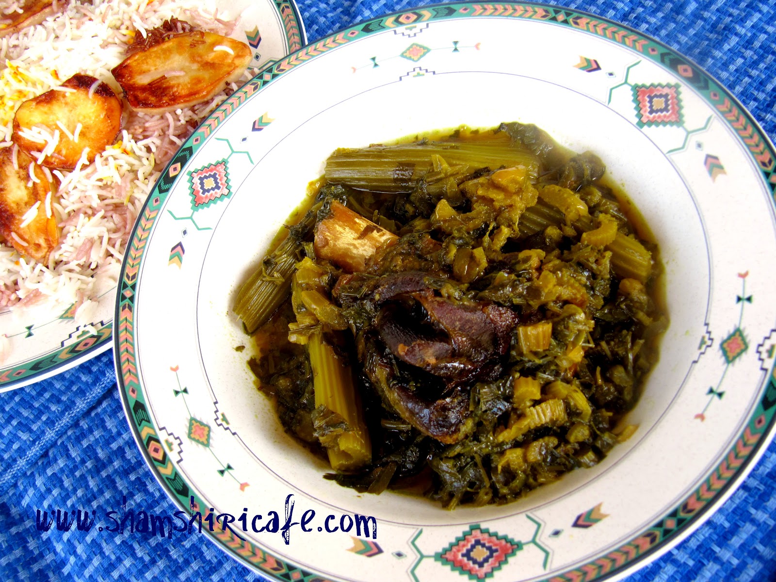 Persian celery, parsley and mint stew
