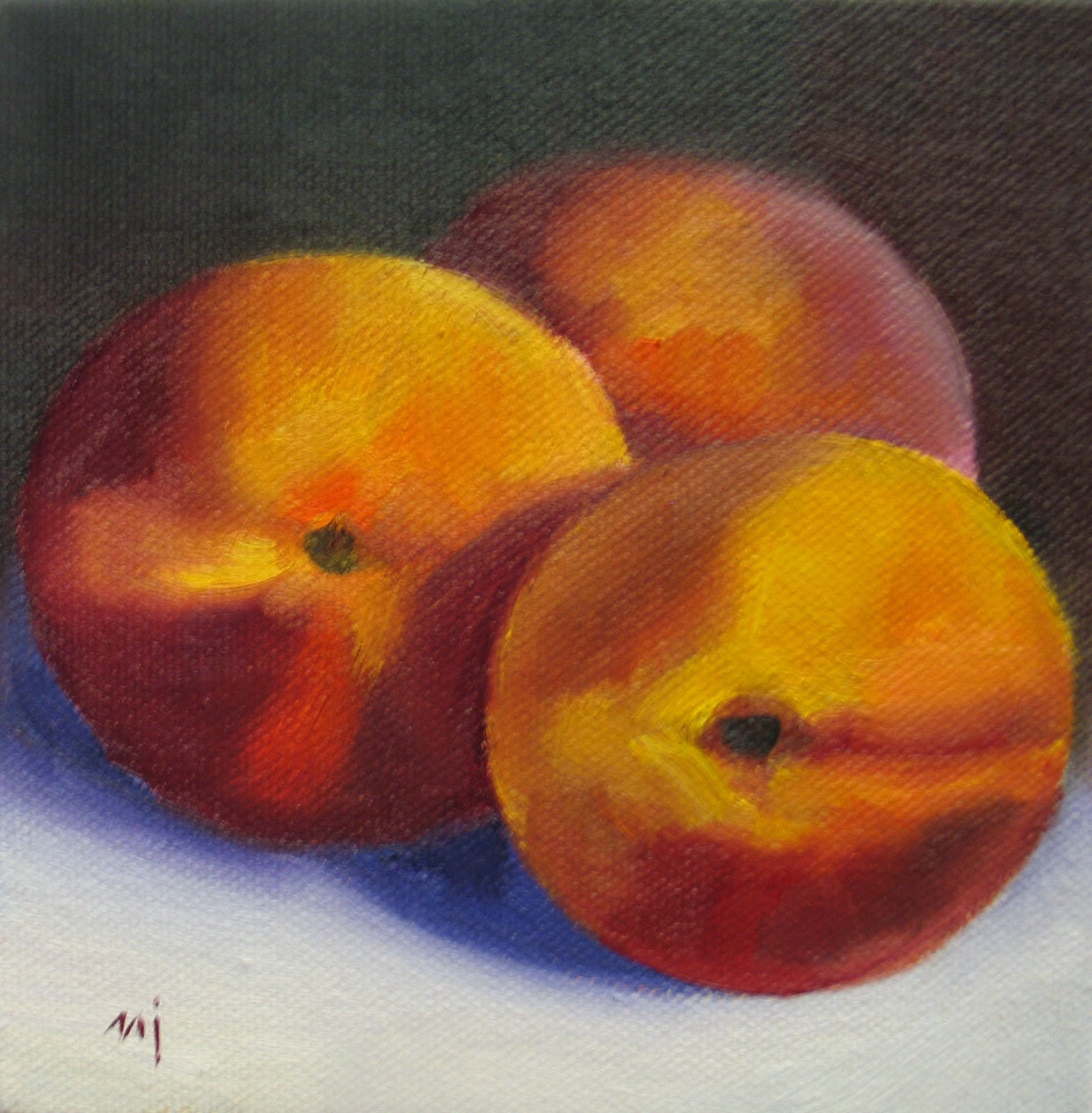 Nel's Everyday Painting Peaches SOLD