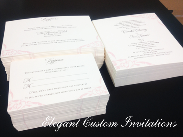 Elegant Custom Invitations Houston Isabella Invitations