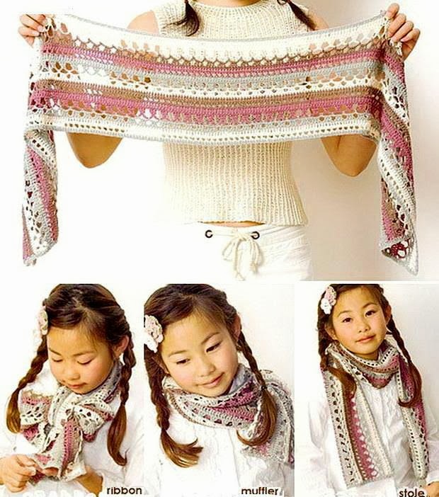 Crochet Scarf, Stole or Muffler Suitable for Both Women and Men