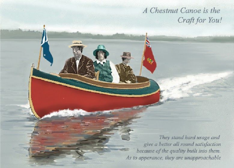 Wooden Canoes and More Chestnut Canoe Co, motor canoe