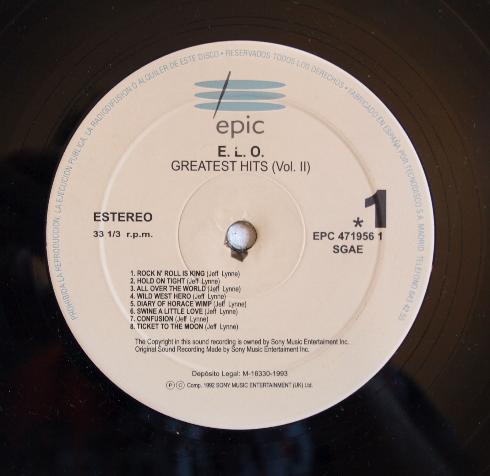 ELO Related Vinyl Electric Light Orchestra Greatest Hists Volume Two Lp España
