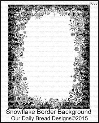 Our Daily Bread Designs Stamp set: Snowflake Border Background