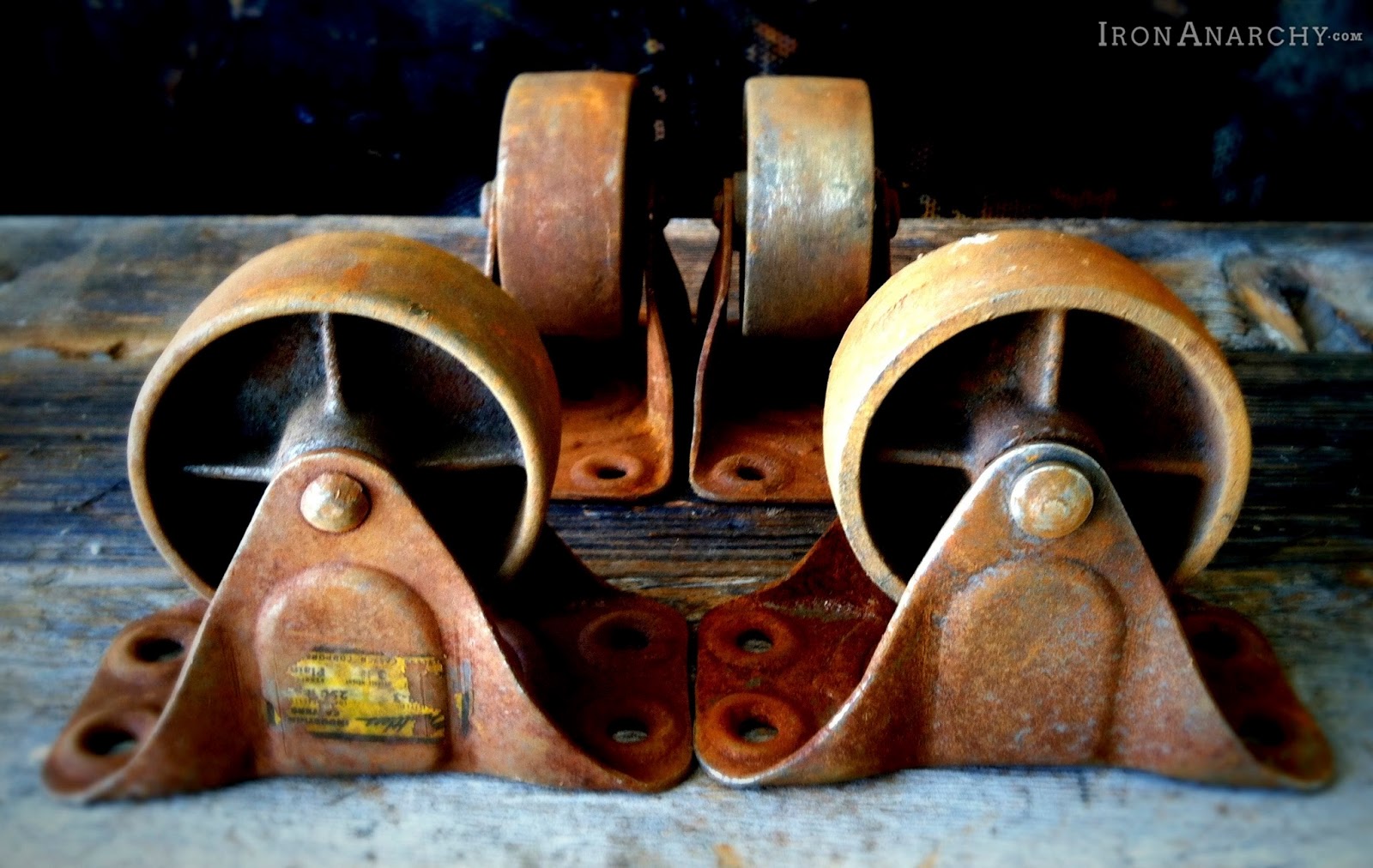 Vintage Casters Industrial Steel