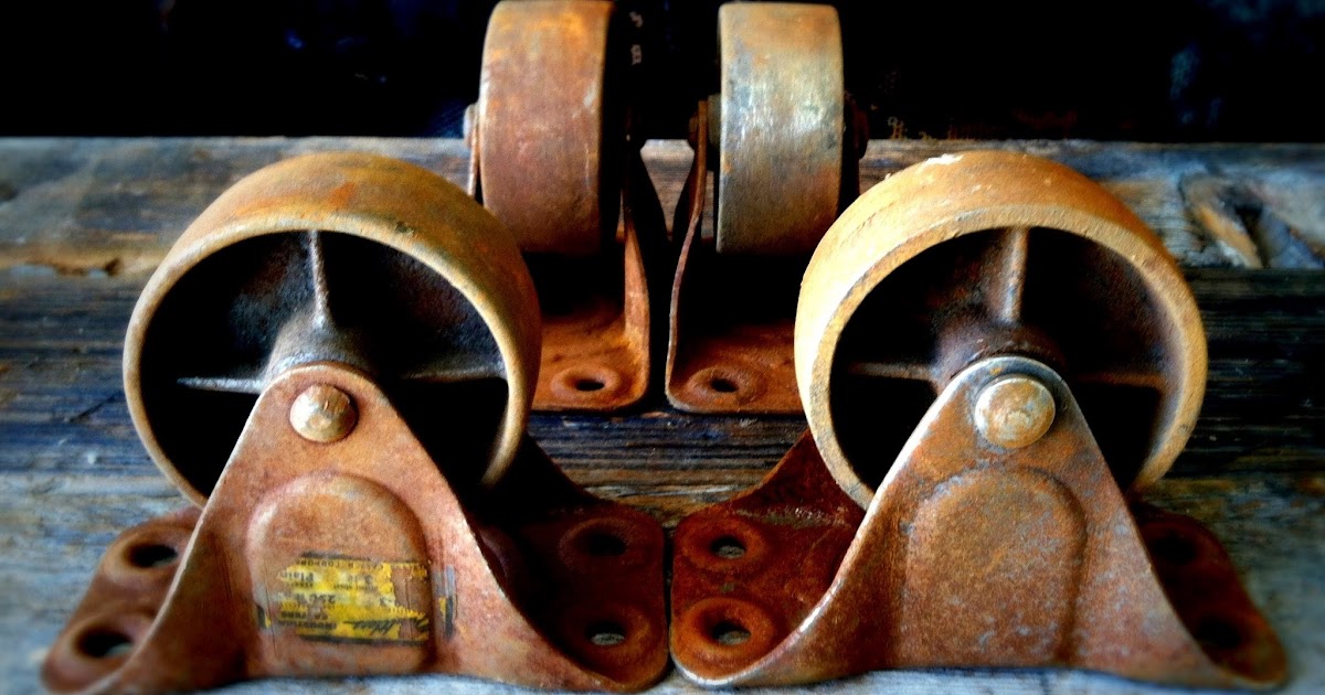 Vintage Casters Industrial Steel