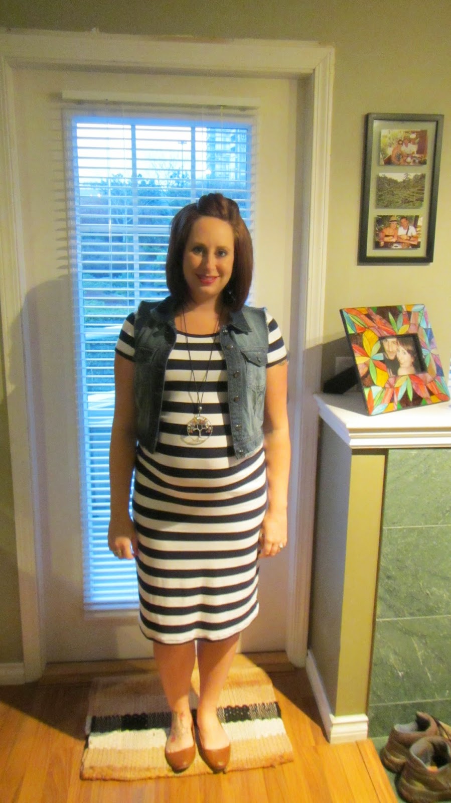 Red Lip Gloss OOTD My Pregnancy Style