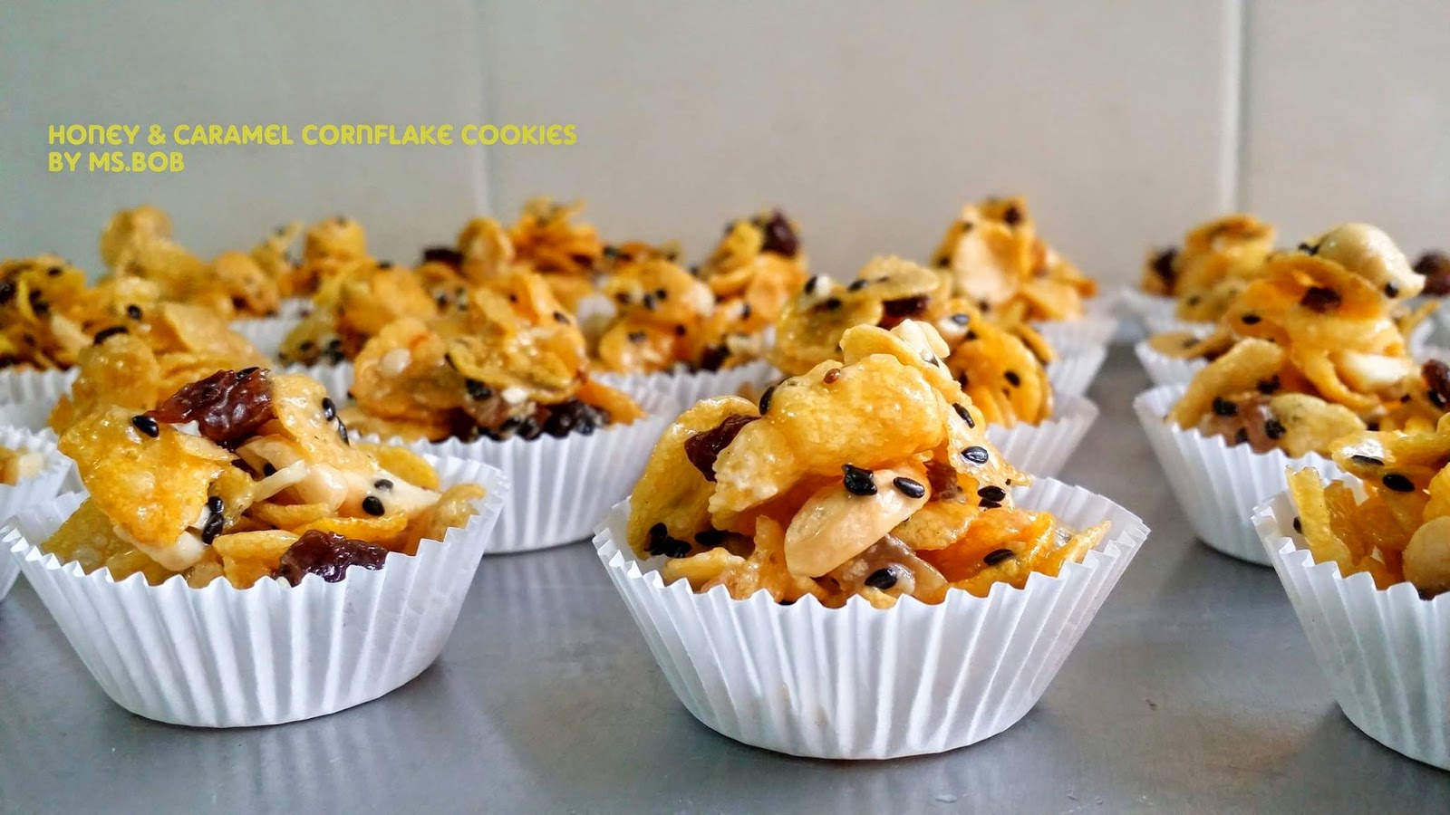 Honey & Caramel Cornflake Cookies by Bob Pimmanas Baking's Corner