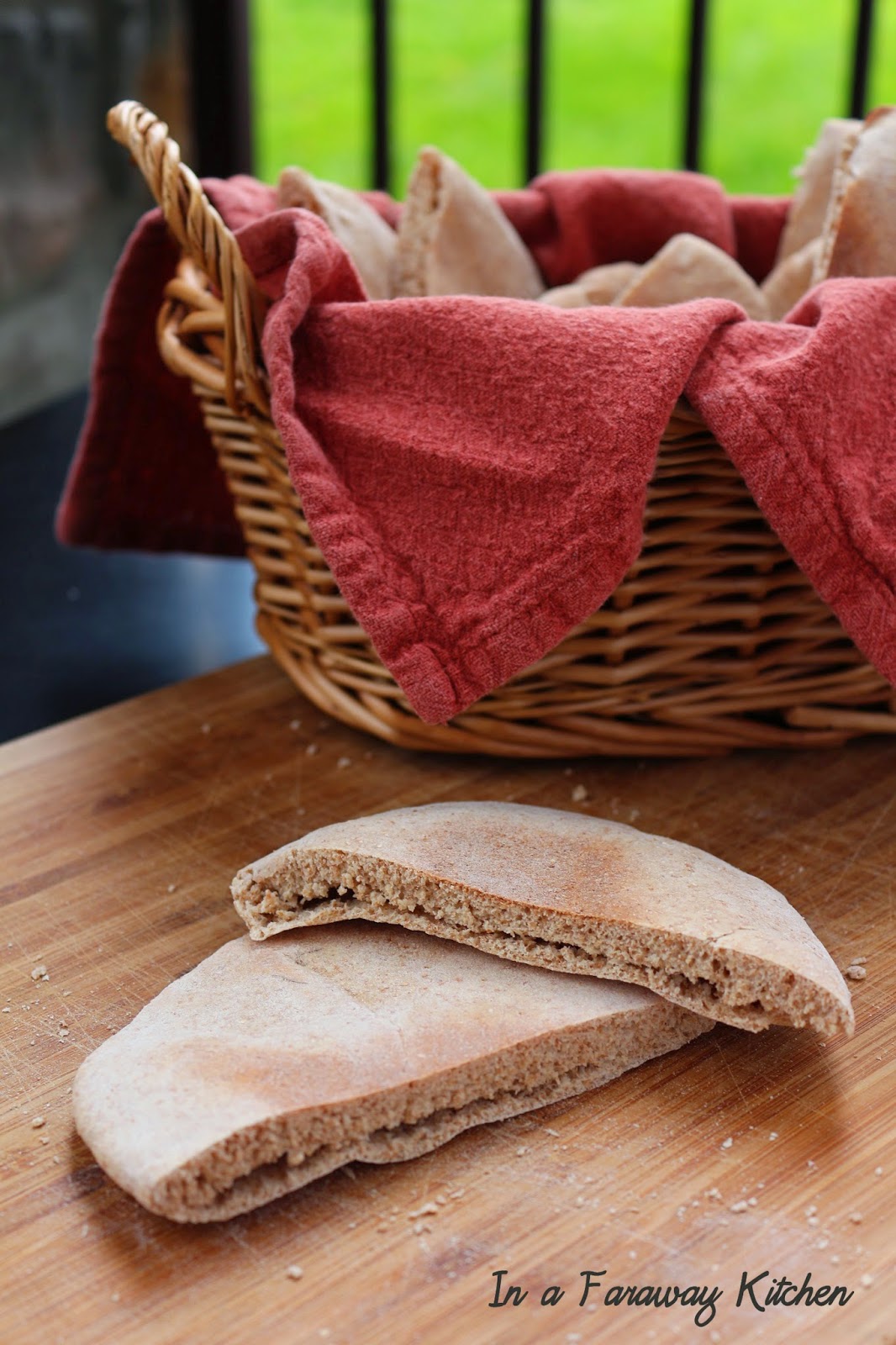 In a Far Away Kitchen Whole Wheat Pita Bread