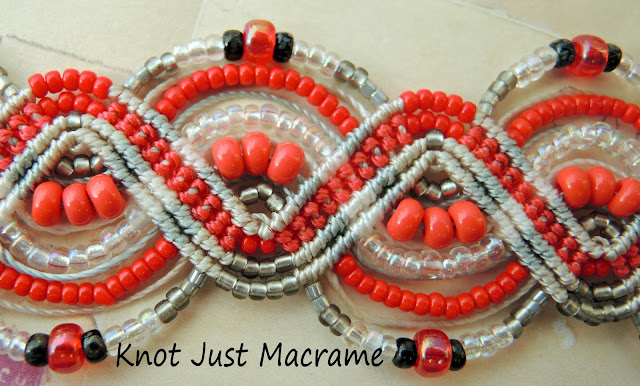 Micro macrame bracelet by Sherri Stokey of Knot Just Macrame