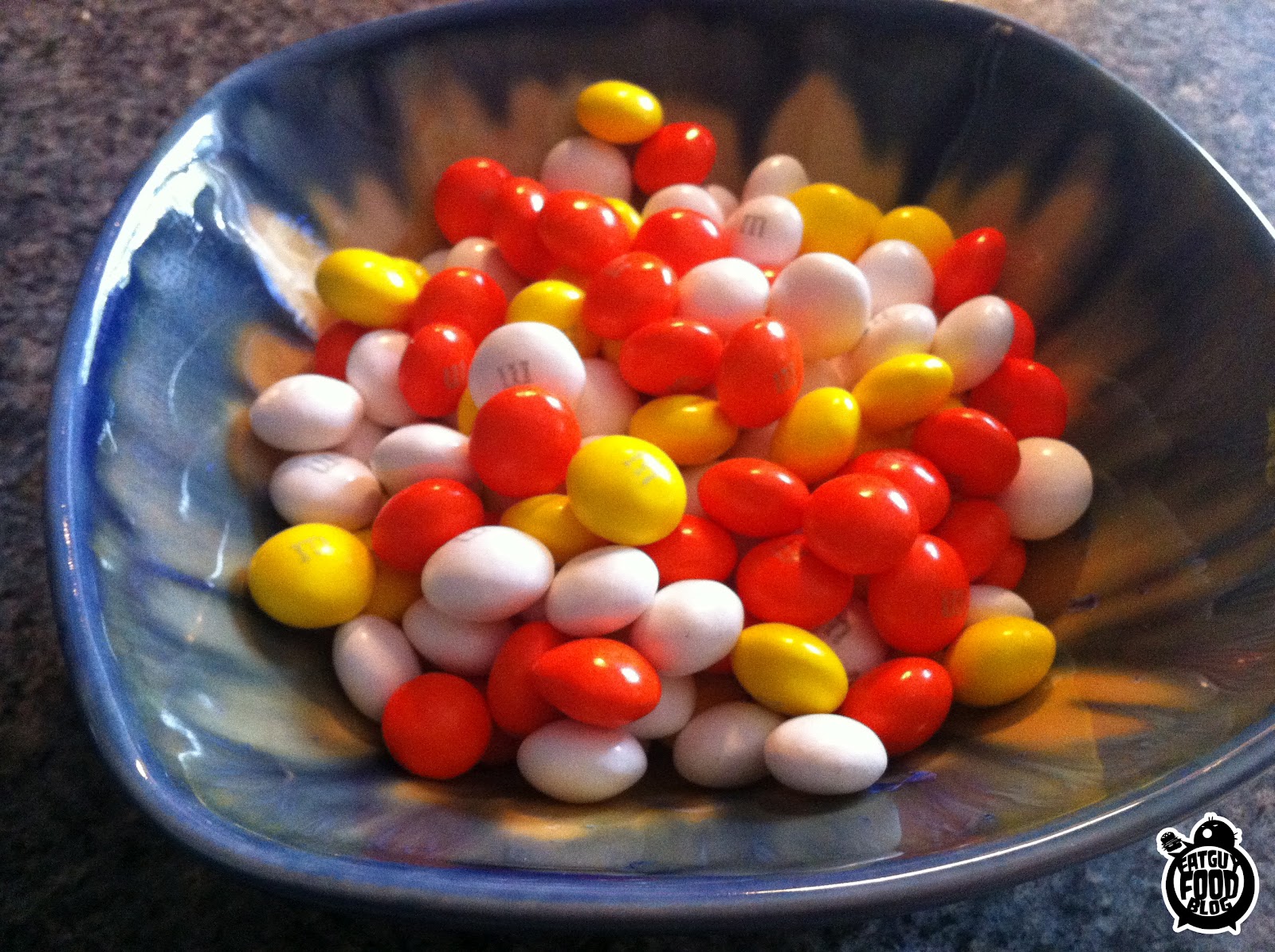 FATGUYFOODBLOG White Chocolate Candy Corn M&M's...