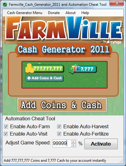 farmville earning fv cash hacks tool