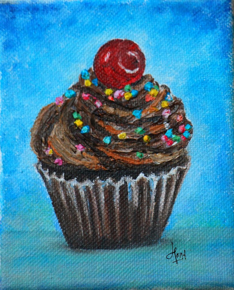 From My Canvas Painted Cupcakes