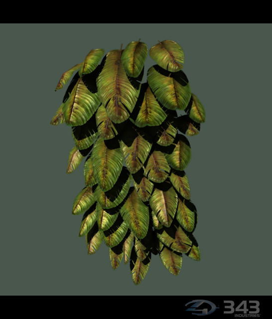Halo 4 Leaves wall coverage Halo 4 organics plants and foliage