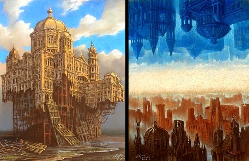 29-Golden-Palace-and-the-two-Cities-Marcin-Kołpanowicz-Painting-Architecture-in-Surreal-Worlds-www-designstack-co