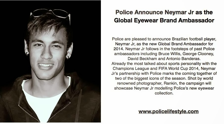 men's styling Neymar Jr is Global Eyewear Brand Ambassador for Police