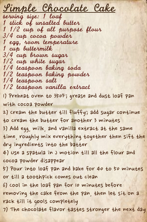 Chez Ma Cuisine: Chocolate Cake Saves the Day