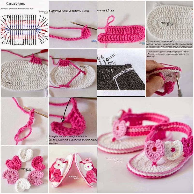 ??????? ?? ????????: Adorable Crochet Baby Sandals/??????? ...