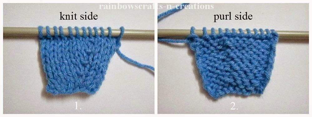 Rainbows Crafts and Creations: Knit increase and purl increase