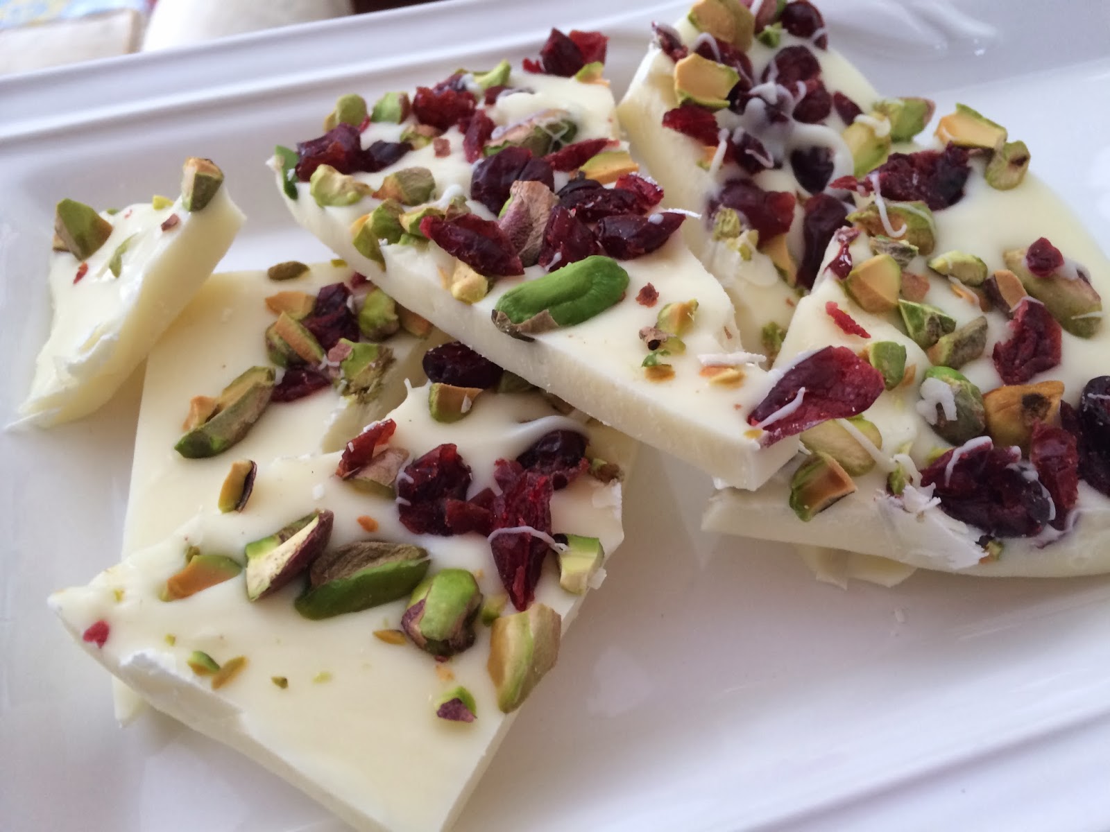 Pistachio and Cranberry Bark from Top Ate on Your Plate