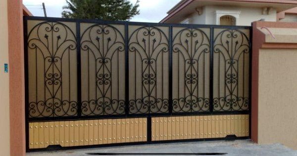 Modern sliding iron gate designs UK, sliding iron gates