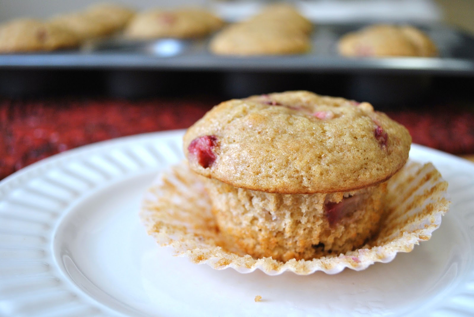 Kristin in Her Kitchen Strawberry Almond Yogurt Muffins