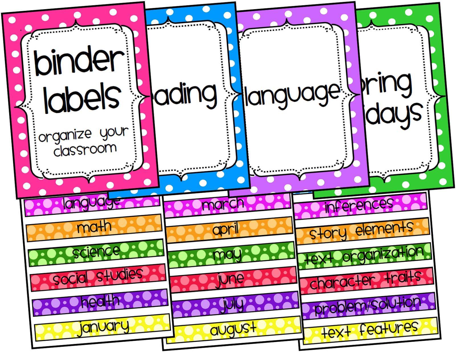 labels for binder spines