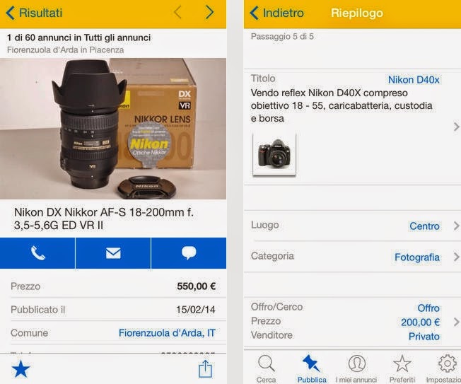 APPLICAZIONE EBAY ANNUNCI GRATIS DA USARE SU IPHONE ED IPAD IN ITALIANO
