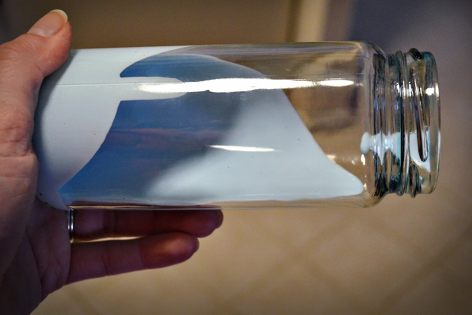 Simply Albany DIY Tinted Glass Jar + Mod Podge Image Transfer