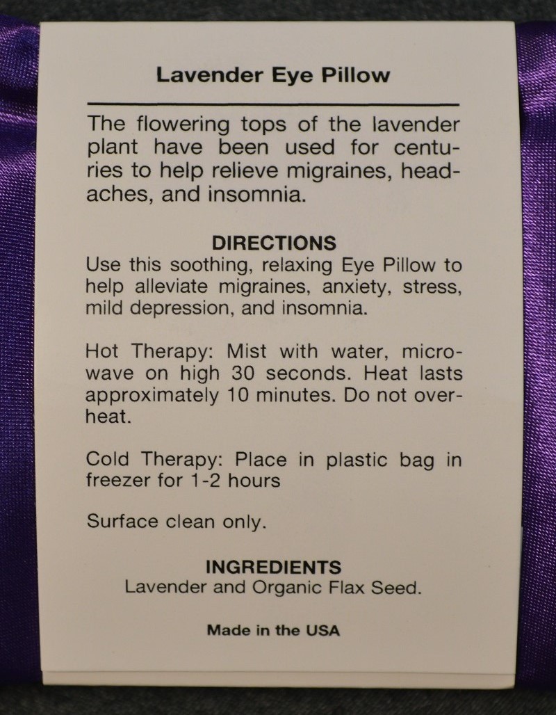 Living the Thrifty Life ..Product Review.. Eye Pillow Vacation's Lavender Eye Pillow