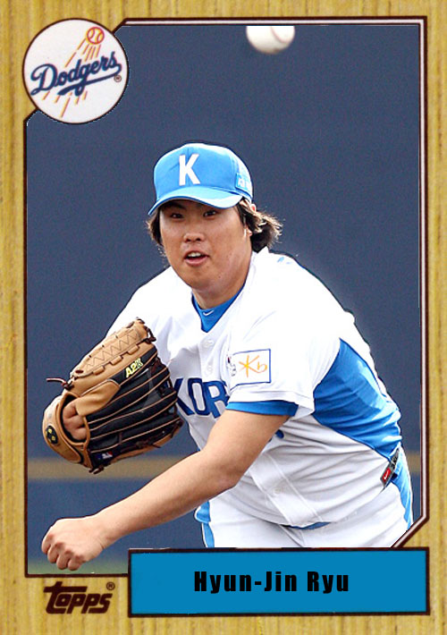 Dodgers Blue Heaven: Check Out Some Hyun-Jin Ryu Baseball Cards; Including  My Own Card Creations