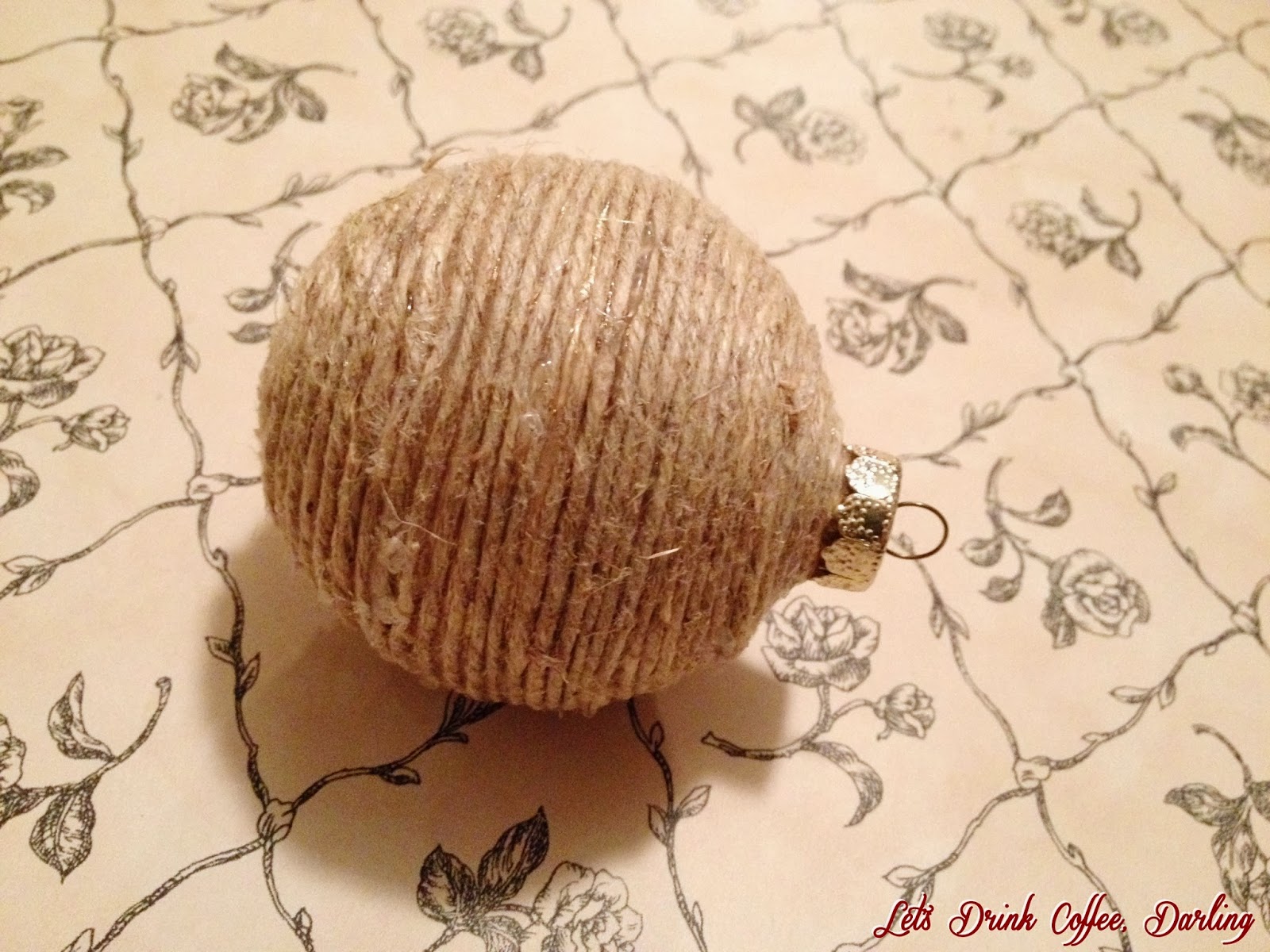 Let's Drink Coffee, Darling DIY Twine Christmas Ornament