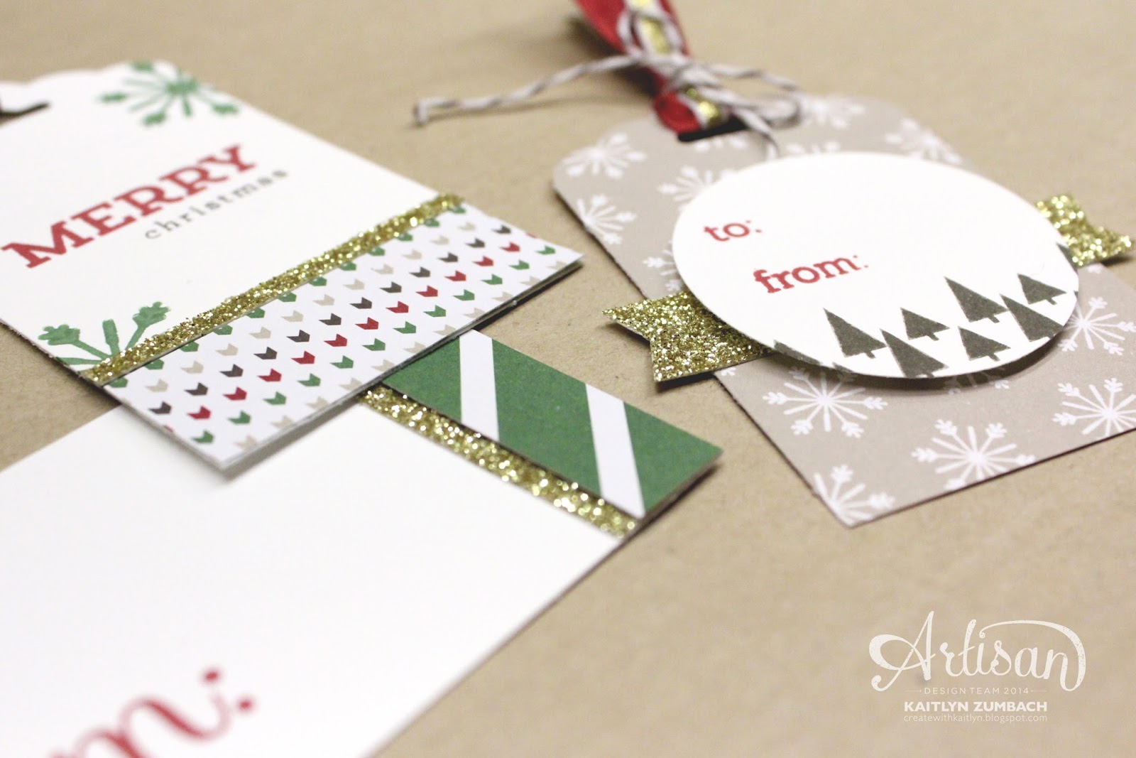 Trim the Tree Christmas Tags Stampin' Up! Artisan Blog Hop / Create