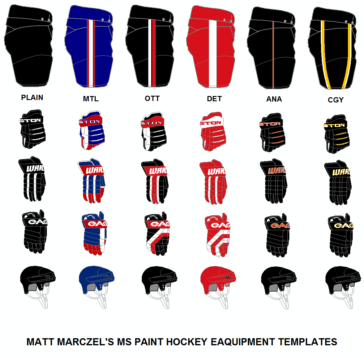 AJH Hockey Jersey Art Templates