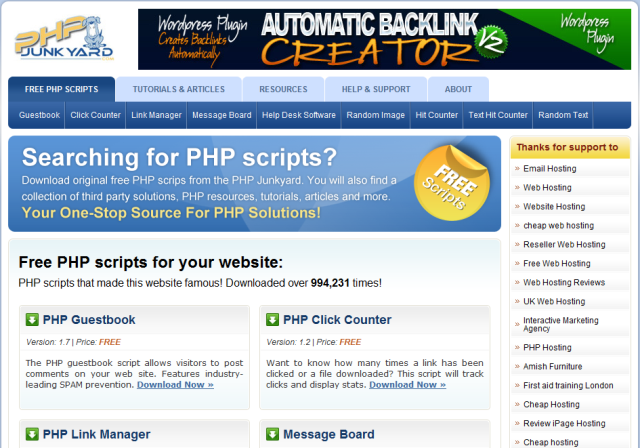 Сценарий for php Сценарий for php