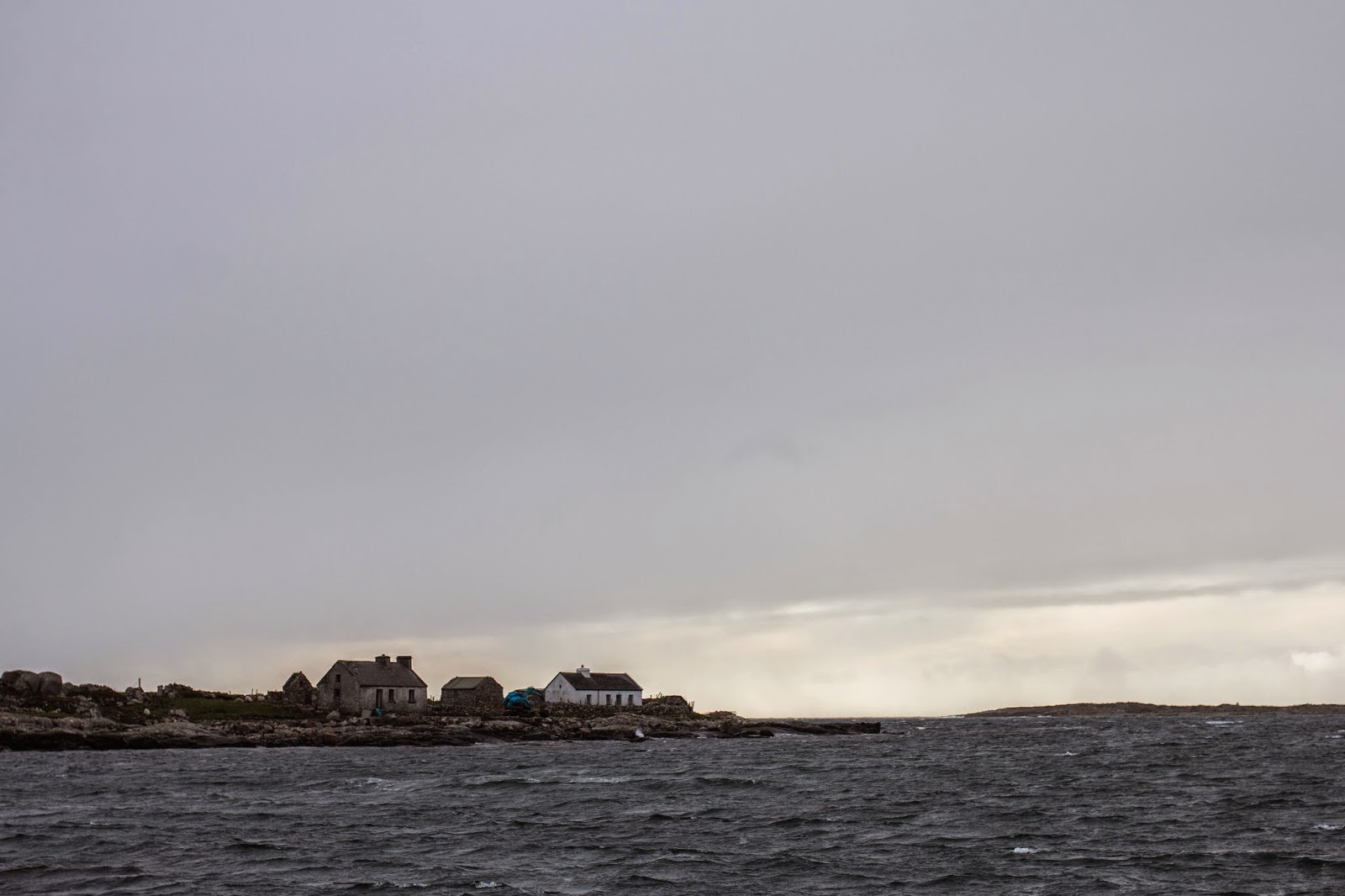 Sunset views of Inishlacken Island as we depart for the mainland Lens and Larder Food Styling Photography Retreat